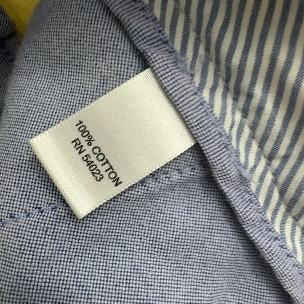 Banana Republic Shorts Mens 34 Yellow Cotton Seersucker Casual Preppy
